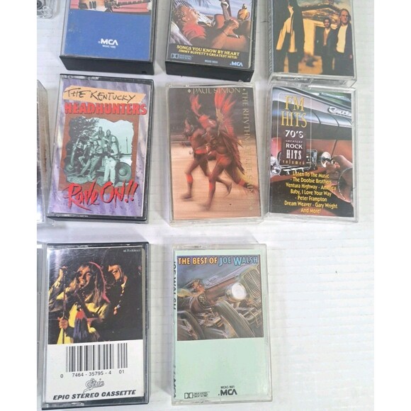 Lot (12) Cassette Tapes Rock Pop Buffett Petty Meat Loaf Simon Walsh Cheap Trick - Picture 4 of 5